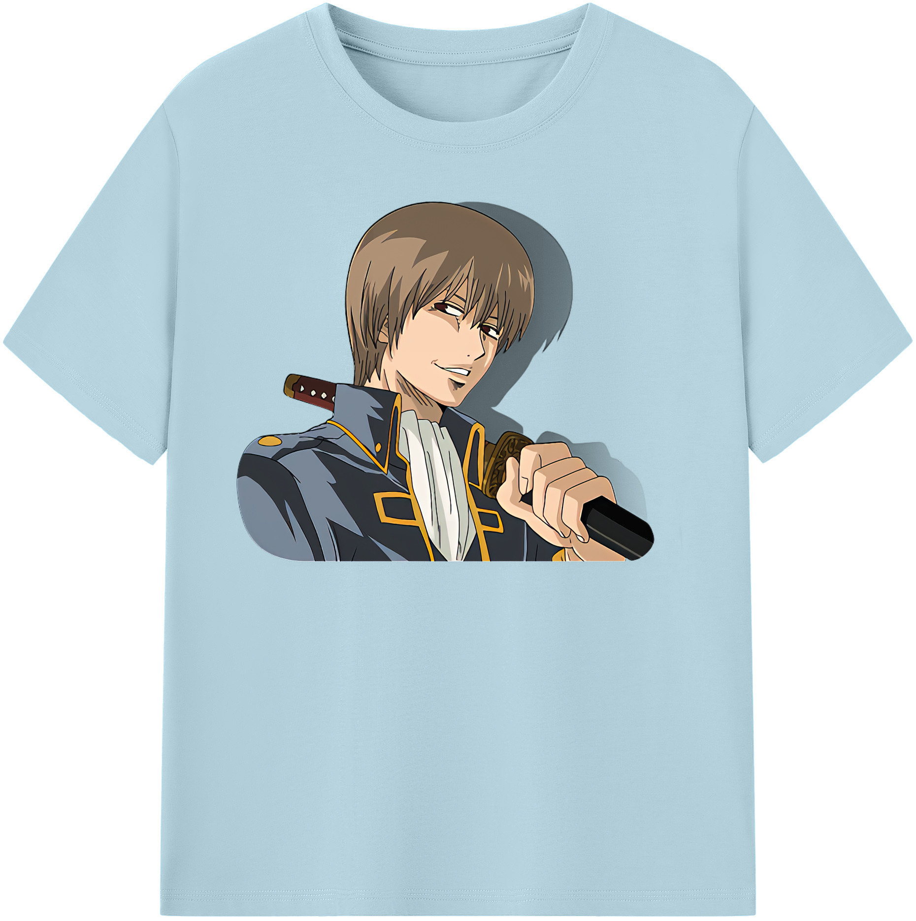 （画像用） ぎんたま 坂田銀時（さかたぎんとき） 神楽 志村新八（しむら しんぱち） GINTAMA Sakata Gintoki Kagura Shimura Shinpachi 綿100％半袖Tシャツ（フロントプリント）